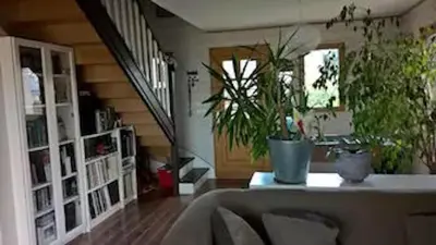 Coin salon dans l'établissement Maison et Plage de Sable Fin