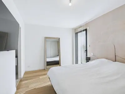 Un ou plusieurs lits dans un hébergement de l'établissement Maison moderne pour 8 à 400m de la plage