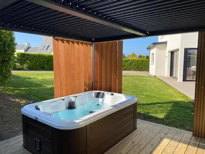 Plan de l'établissement Maison moderne pour 8 à 400m de la plage