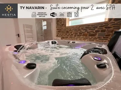 Plan de l'établissement TY NAVARIN - Bel appartement avec SPA
