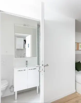 Salle de bains dans l'établissement Dame Blanche