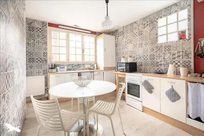 Cuisine ou kitchenette dans l'établissement Exceptional beach sea view