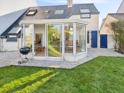 Jardin de l'établissement Maison avec veranda pour 6 personnes