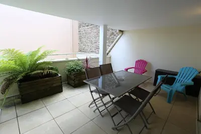 Coin salon dans l'établissement Chaleureux appartement sur Brest