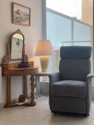 Coin salon dans l'établissement Chaleureux appartement sur Brest