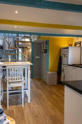 Cuisine ou kitchenette dans l'établissement Ty Grégoire - Campagne - Wi-Fi
