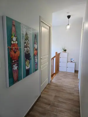 Un ou plusieurs lits dans un hébergement de l'établissement Les chambres de la Vallée Cachée