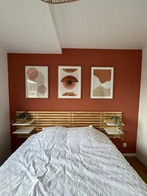 Un ou plusieurs lits dans un hébergement de l'établissement Maison Ty Loki - Vue mer, 400m de la plage