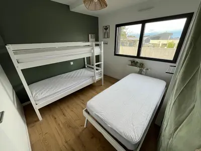 Un ou plusieurs lits dans un hébergement de l'établissement Maison Ty Loki - Vue mer, 400m de la plage