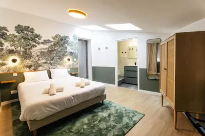 Un ou plusieurs lits dans un hébergement de l'établissement L'Evasion Bretonne - Superbe T3 - Centre Ville - Balnéo
