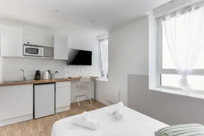 Cuisine ou kitchenette dans l'établissement Fée Viviane