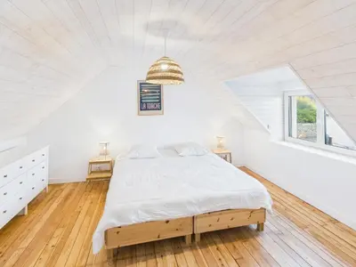 Un ou plusieurs lits dans un hébergement de l'établissement Maison pour 8 avec terrasse - Kerity