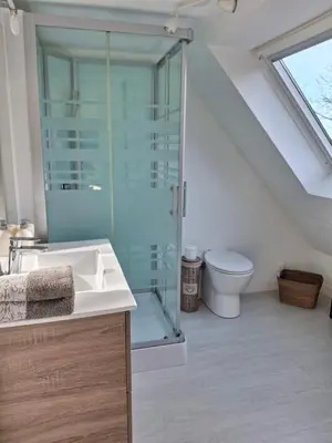 Salle de bains dans l'établissement Chambre d'hôtes avec petit-déjeuner