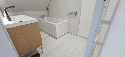 Salle de bains dans l'établissement Ker hanv