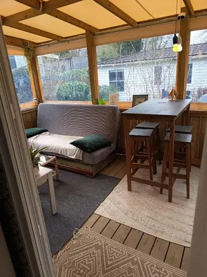 Balcon ou terrasse dans l'établissement Mobile home