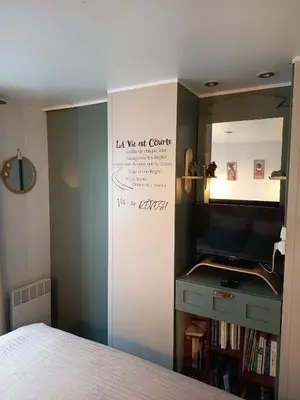 Un ou plusieurs lits dans un hébergement de l'établissement Mobile home