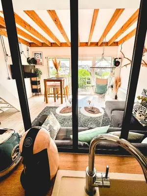 Coin salon dans l'établissement Triplex Port de Bénodet