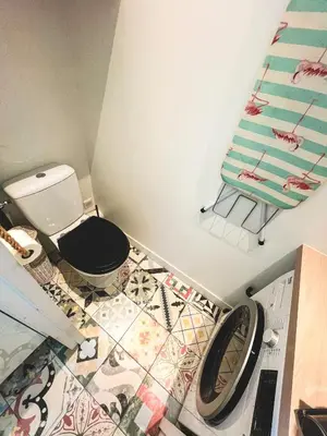 Cuisine ou kitchenette dans l'établissement Triplex Port de Bénodet