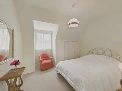 Un ou plusieurs lits dans un hébergement de l'établissement Maison pour 6 avec jardin - Centre de Fouesnant