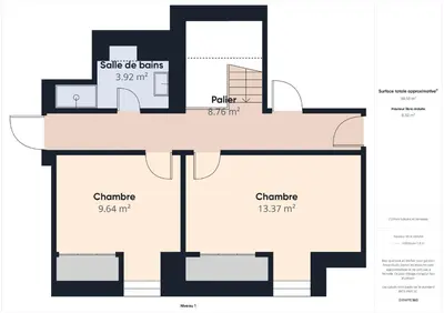 Plan de l'établissement Maison pour 6 avec jardin - Centre de Fouesnant