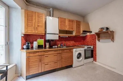 Cuisine ou kitchenette dans l'établissement Résidence du Steir - T3