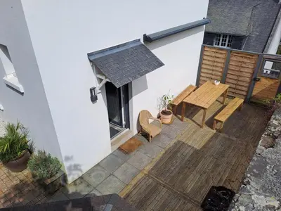 Balcon ou terrasse dans l'établissement Charmante maison dans le centre historique de Morlaix
