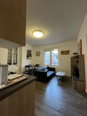 Cuisine ou kitchenette dans l'établissement Au relais de la gare