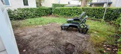 Jardin de l'établissement mobil home Eleganzia domaine de kerlann