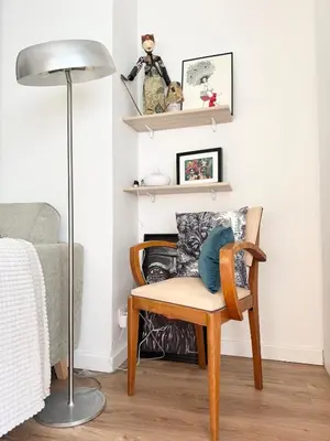 Coin salon dans l'établissement Appartement de charme, Bénodet