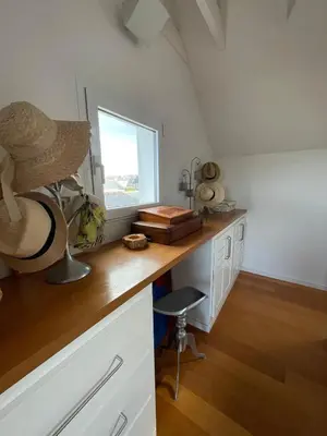 Cuisine ou kitchenette dans l'établissement Villa d'exception WaterWorld Ile Tudy les pieds dans l'eau