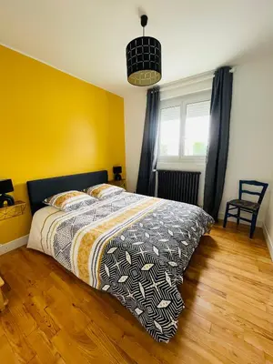 Un ou plusieurs lits dans un hébergement de l'établissement Maison de ville Pont L'Abbé