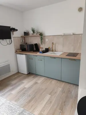Cuisine ou kitchenette dans l'établissement Studio Brest quartier St Michel
