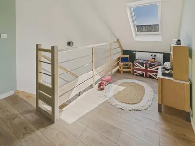 Un ou plusieurs lits dans un hébergement de l'établissement Maison neuve avec terrasse pour 6 personnes