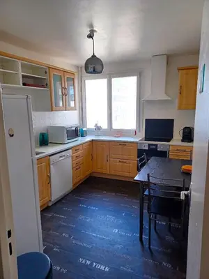 Cuisine ou kitchenette dans l'établissement Spacious apartment bellevue