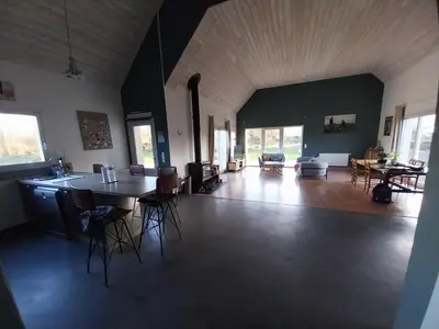 Coin salon dans l'établissement Maison très agréable
