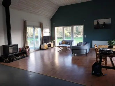 Coin salon dans l'établissement Maison très agréable