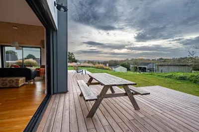 Jardin de l'établissement Gite Ti Liors à 500m de la plage