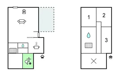 Plan de l'établissement 3 Bedroom Lovely Home In Saint-Pabu