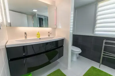Salle de bains dans l'établissement gite Brest Au Bout Du Ponton