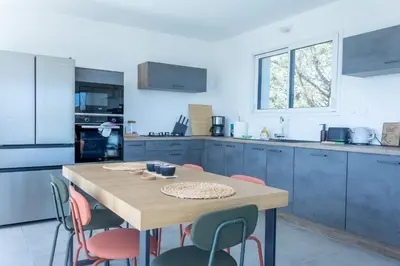 Cuisine ou kitchenette dans l'établissement Ti Nevez - au calme - vue mer