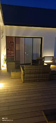 Balcon ou terrasse dans l'établissement Maison Pays des Abers Réservation exclusive à la quinzaine du 9 au 23 août 2025