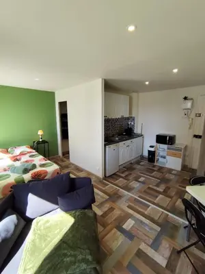Cuisine ou kitchenette dans l'établissement L'ibis City By Nid 'ouest