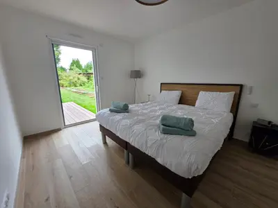 Un ou plusieurs lits dans un hébergement de l'établissement Villa Babalélé, Fouesnant