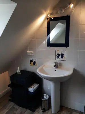 Salle de bains dans l'établissement Rigadell