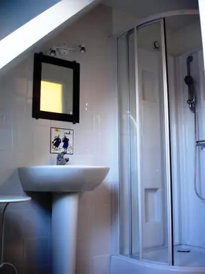 Salle de bains dans l'établissement Rigadell