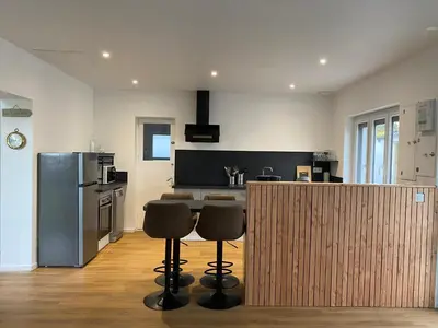 Cuisine ou kitchenette dans l'établissement L'Echappée Bleue