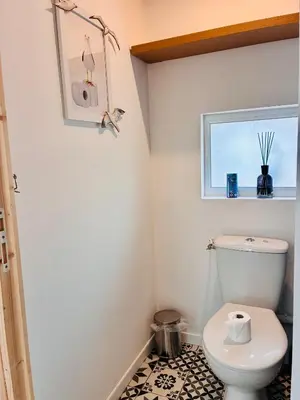Salle de bains dans l'établissement La longère des plages