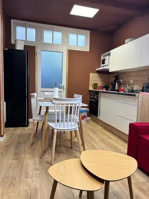 Cuisine ou kitchenette dans l'établissement Charmant appartement Havana
