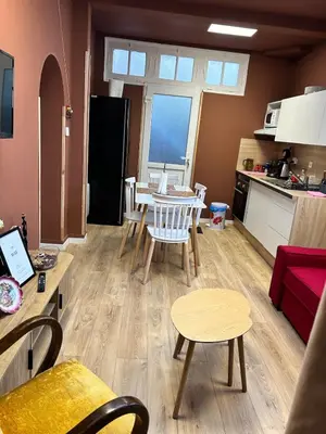 Cuisine ou kitchenette dans l'établissement Charmant appartement Havana