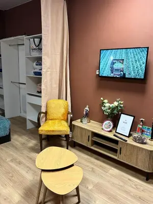 Cuisine ou kitchenette dans l'établissement Charmant appartement Havana